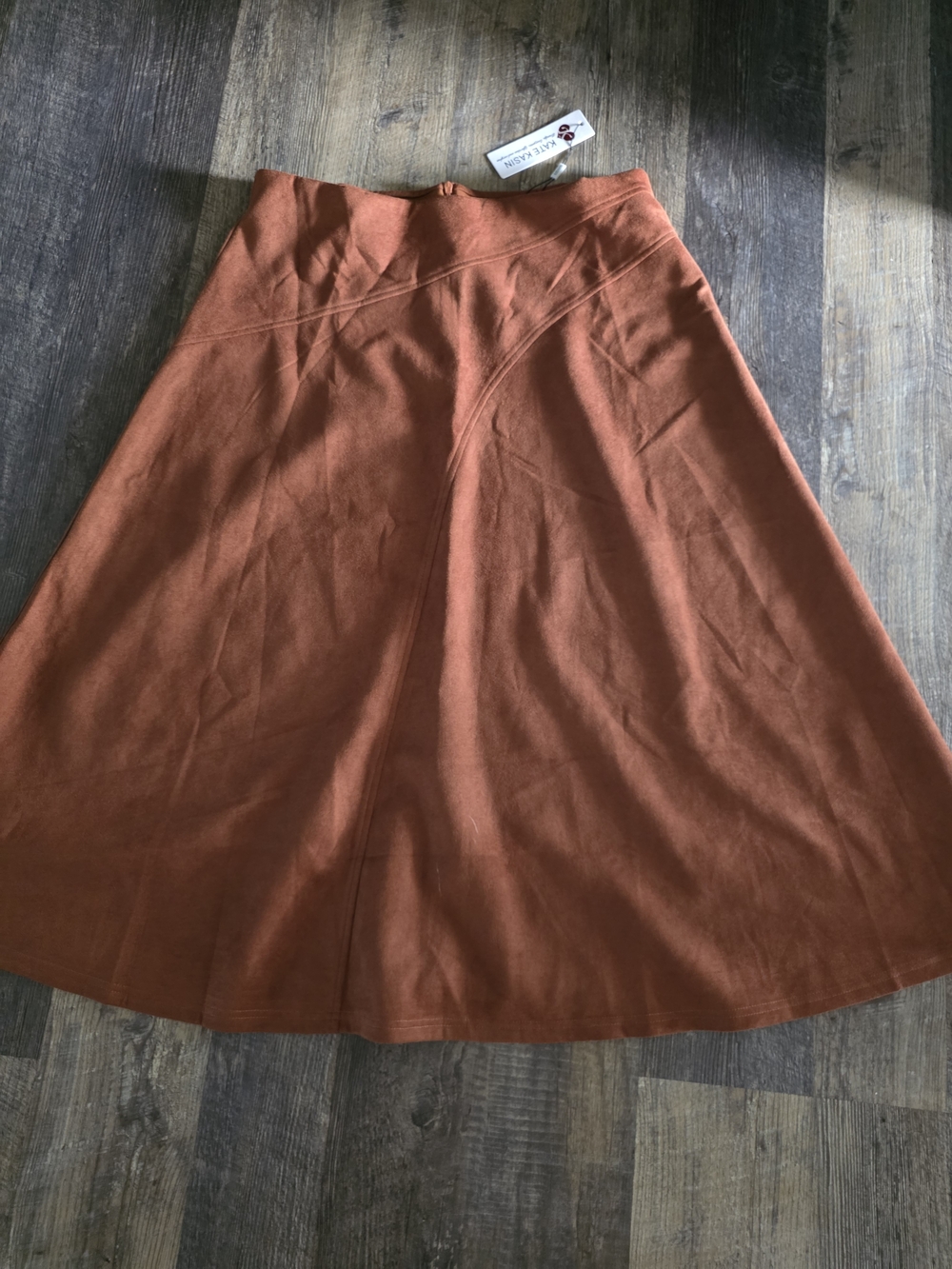 A-Line Midi Skirt in Rust by Free People